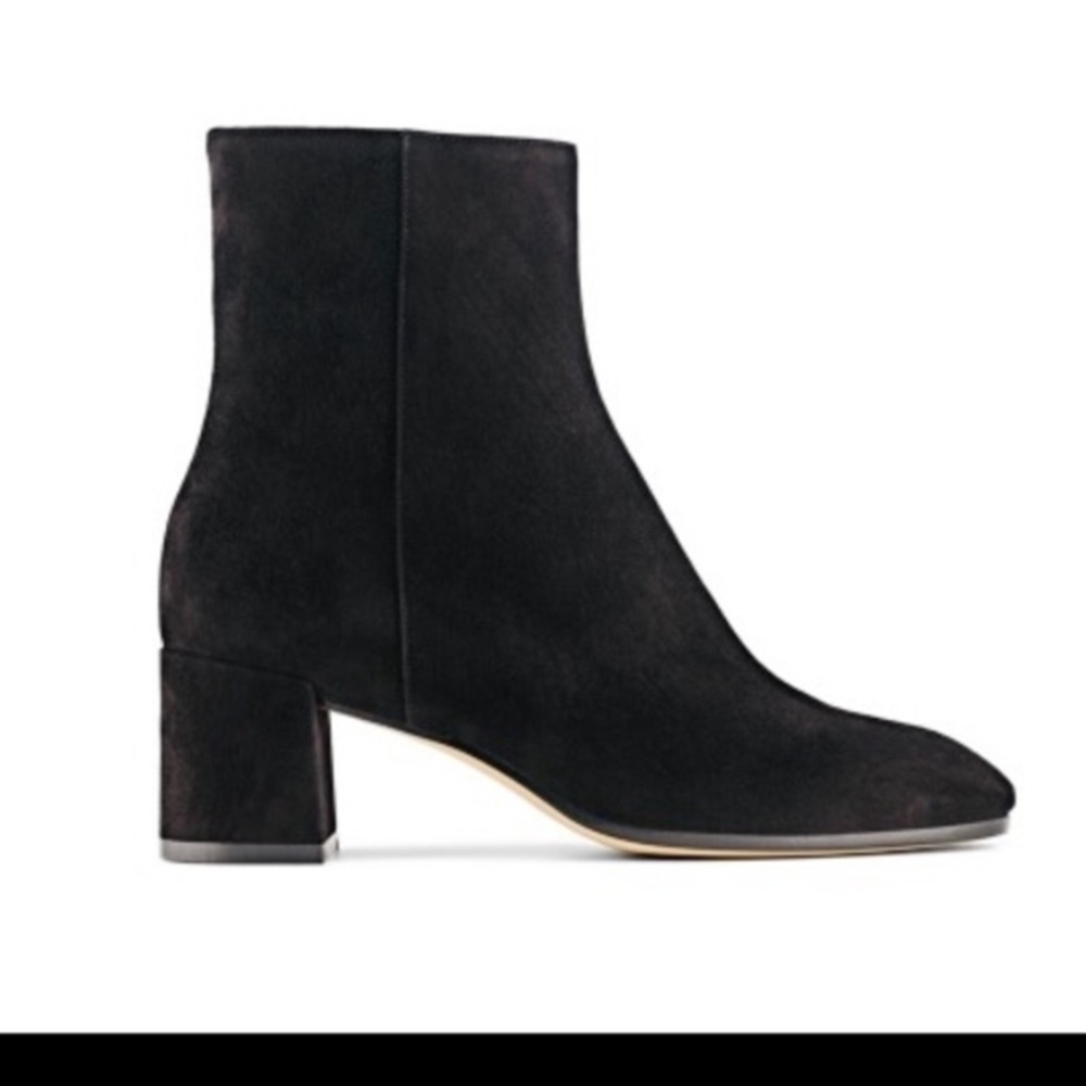 M Gemi Black Suede Ankle Boots